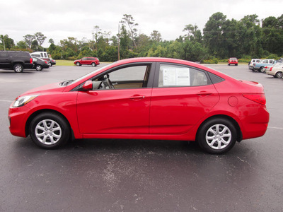 hyundai accent 2012 red sedan gls gasoline 4 cylinders front wheel drive automatic 28557