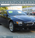 bmw 6 series 2007 black coupe 650i gasoline 8 cylinders rear wheel drive automatic 27616