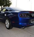ford mustang 2013 blue coupe gt gasoline 8 cylinders rear wheel drive shiftable automatic 75080