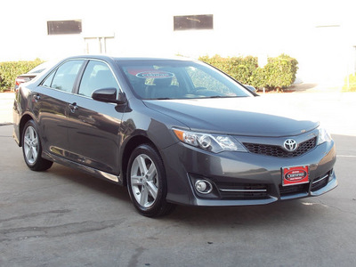 toyota camry 2012 gray sedan se 4 cylinders shiftable automatic 77074