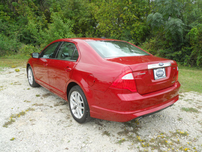ford fusion 2011 red sedan sel flex fuel 6 cylinders front wheel drive automatic 75606