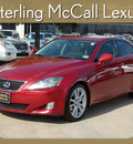 lexus is 250 2006 red sedan 6 cylinders shiftable automatic 77074