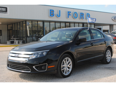 ford fusion 2012 black sedan sel gasoline 4 cylinders front wheel drive shiftable automatic 77575