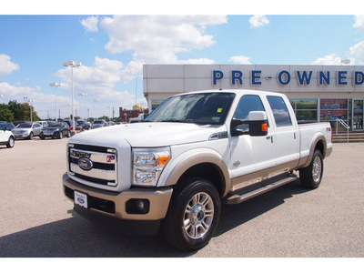 ford f 250 super duty 2012 white king ranch biodiesel 8 cylinders 4 wheel drive automatic 77074