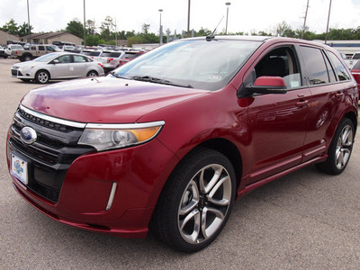 ford edge 2013 red suv sport gasoline 6 cylinders front wheel drive shiftable automatic 77338