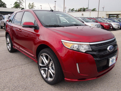 ford edge 2013 red suv sport gasoline 6 cylinders front wheel drive shiftable automatic 77338