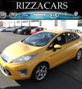 ford fiesta 2011 orange sedan sel gasoline 4 cylinders front wheel drive automatic with overdrive 60546