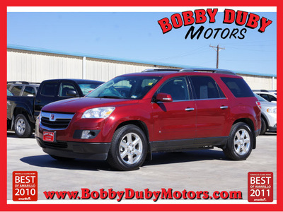 saturn outlook 2008 dk  red suv xr gasoline 6 cylinders front wheel drive automatic 79110