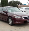 honda accord 2008 dk  red sedan lx gasoline 4 cylinders front wheel drive automatic with overdrive 77477