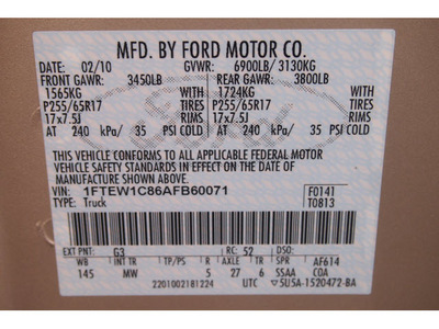 ford f 150 2010 gold xlt gasoline 8 cylinders 2 wheel drive automatic 77074