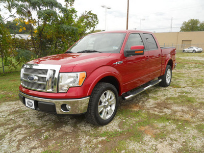 ford f 150 2010 dk  red lariat 8 cylinders automatic 75606