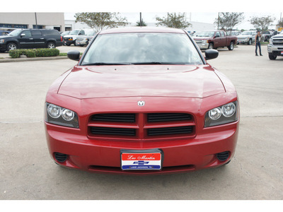 dodge charger 2008 red sedan gasoline 6 cylinders rear wheel drive automatic 77566