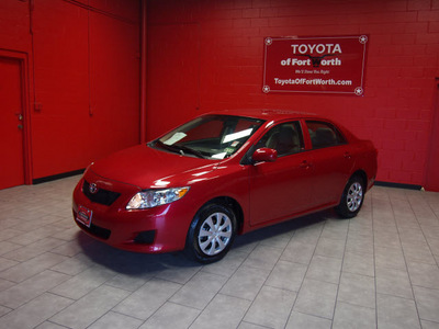 toyota corolla 2010 red sedan le gasoline 4 cylinders front wheel drive automatic 76116