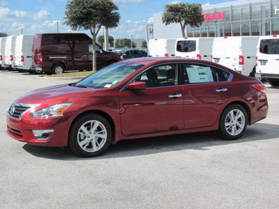 nissan altima 2013 red sedan sv gasoline 4 cylinders front wheel drive automatic 33884