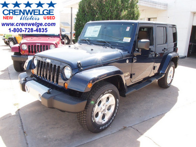 jeep wrangler unlimited 2013 dk  blue suv sahara 6 cylinders automatic 78624