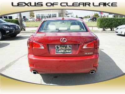 lexus is 250 2013 red sedan gasoline 6 cylinders rear wheel drive automatic 77546