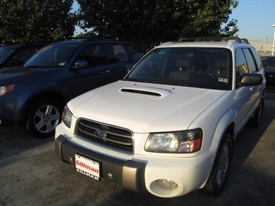 subaru forester 2004 white wagon xt gasoline 4 cylinders all whee drive 5 speed manual 77099