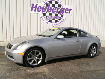 infiniti g35 2005 brilliant silver coupe gasoline 6 cylinders rear wheel drive automatic 80905