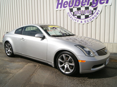 infiniti g35 2005 brilliant silver coupe gasoline 6 cylinders rear wheel drive automatic 80905