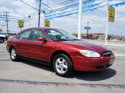 ford taurus 2001 red sedan ses gasoline 6 cylinders front wheel drive automatic 78654