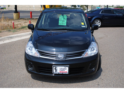 nissan versa 2011 black hatchback gasoline 4 cylinders front wheel drive automatic 78552