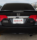 honda civic 2009 black sedan si gasoline 4 cylinders front wheel drive 6 speed manual 77521