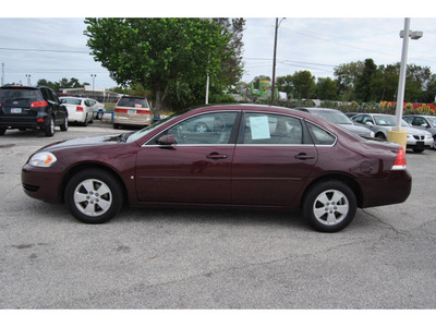 chevrolet impala 2007 dk  red sedan lt flex fuel 6 cylinders front wheel drive automatic 77037