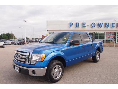 ford f 150 2010 blue xlt gasoline 8 cylinders 2 wheel drive automatic 77074