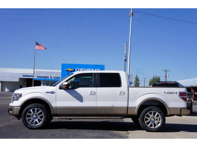 ford f 150 2013 white king ranch flex fuel 8 cylinders 4 wheel drive automatic 79045