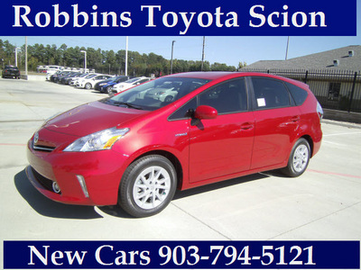 toyota prius v 2012 red wagon three hybrid 4 cylinders front wheel drive automatic 75569