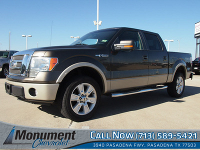 ford f 150 2009 gray lariat flex fuel 8 cylinders 4 wheel drive 6 speed automatic 77503