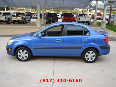 kia rio 2008 blue sedan lx gasoline 4 cylinders front wheel drive automatic 76051
