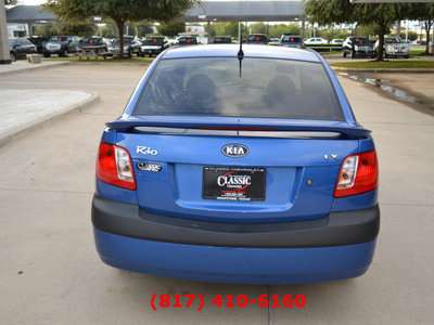 kia rio 2008 blue sedan lx gasoline 4 cylinders front wheel drive automatic 76051