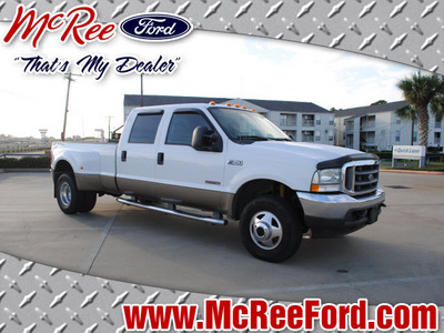 ford f 350 2004 white super duty diesel 8 cylinders 4 wheel drive automatic with overdrive 77539