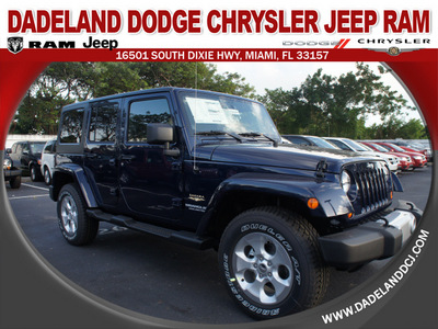 jeep wrangler unlimited 2013 dk  blue suv sahara 6 cylinders automatic 33157