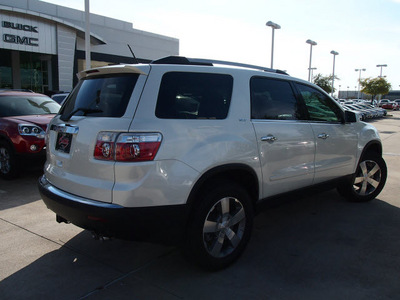 gmc acadia 2012 white suv slt 1 gasoline 6 cylinders front wheel drive automatic 76018