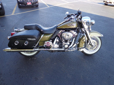 harley davidson flhrci 2007 green road king classic 2 cylinders 6 speed 45342