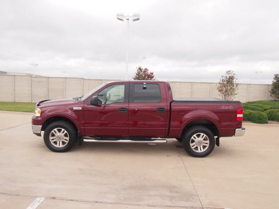 ford f 150 2005 red lariat gasoline 8 cylinders 4 wheel drive automatic with overdrive 76108