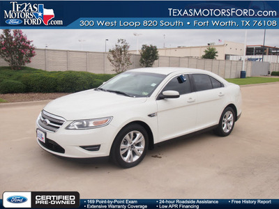 ford taurus 2011 white sedan sel gasoline 6 cylinders front wheel drive automatic 76108