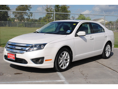 ford fusion 2011 white sedan sel 4 cylinders shiftable automatic 77338