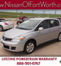 nissan versa 2012 silver hatchback 1 8 s gasoline 4 cylinders front wheel drive automatic 76116