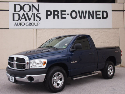 dodge ram 1500 2008 blue pickup truck sxt gasoline 6 cylinders rear wheel drive automatic with overdrive 76011