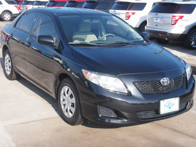 toyota corolla 2010 black sedan le 4 cylinders automatic 77338