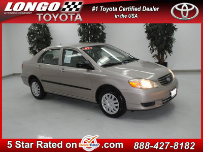 toyota corolla 2003 tan sedan gasoline 4 cylinders front wheel drive automatic 91731