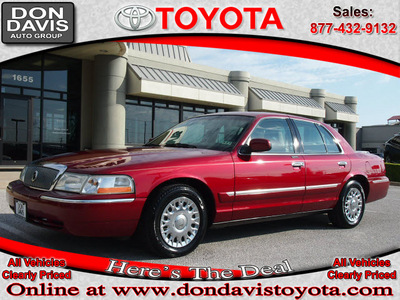 mercury grand marquis 2003 dk  red sedan gs gasoline 8 cylinders sohc rear wheel drive automatic with overdrive 76011