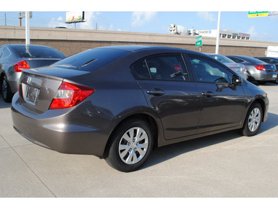 honda civic 2012 gray sedan lx 4 cylinders 5 speed automatic 77025