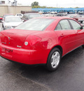 pontiac g6 2006 red sedan se gasoline 4 cylinders front wheel drive automatic 76234