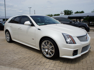 cadillac cts v 2012 white diam wagon gasoline 8 cylinders rear wheel drive automatic 76087