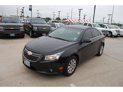 chevrolet cruze 2011 black sedan lt gasoline 4 cylinders front wheel drive automatic 77090