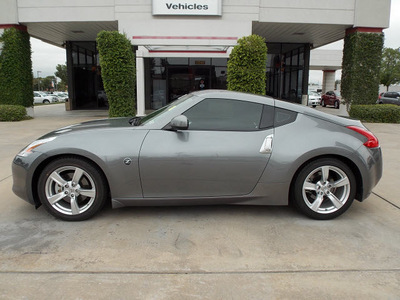 nissan 370z 2012 silver coupe 6 cylinders shiftable automatic 77477